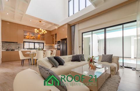 Luxury Nordic 1 story 3 bedrooms 4 bathrooms at Huay Yai Indulge in the epitome of luxury with our Nordic-style pool villa in Pattaya, boasting a sleek minimalist design. This exclusive project comprises only 29 units, ensuring unparalleled privacy f...