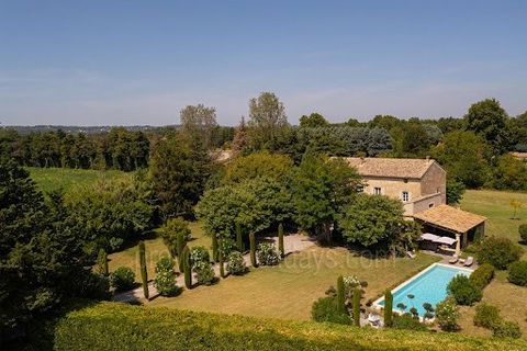Embraced by the serene countryside, this stone farmhouse in Le Thor, within the enchanting Luberon region, captivates with its traditional allure and scenic surroundings. Adorned with thick stone walls, wooden shutters, and classic architecture, this...