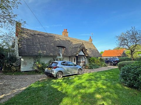 A rare opportunity to acquire a Grade Two Listed chocolate box pretty, thatched cottage in the village of Wattisham, next to the delightful village green with it's duck pond and backing on to open countryside. Every room has exposed beams, some tradi...