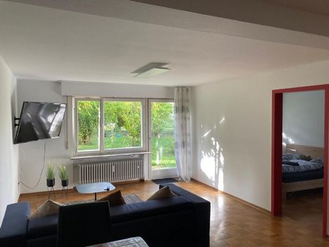 This is a fully furnished 2 room apartment with terrace and garden located in Stuttgart city and yet close to the nature. 27 m2 garden including terrace extended with additional common garden directly connected to living room. Big windows with view i...