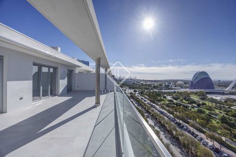 This fantastic duplex penthouse presents luxury qualities and brand new renovation in the City of Arts and Sciences. It is a high-quality property in terms of equipment, technology, security, insulation, communications and energy savings. Each and ev...