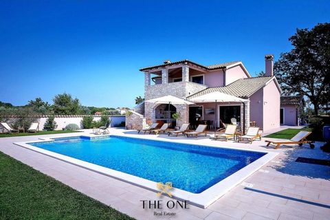 Luxury villa with tennis court and pool is located in a quiet residential area in the southern part of Istria, in the middle of a fragrant Mediterranean forest and lush meadows of a magical Istrian village. The destination is perfect for all lovers o...