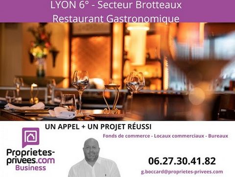 EXCLUSIVITE - Guy BOCCARD vous propose sur cette localisation rare et prisée au coeur du prestigieux 6ème arrondissement de Lyon, ce restaurant gastronomique offrant une opportunité unique pour les passionnés de haute cuisine. Avec une clientèle fidè...