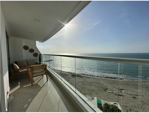 BEACHFRONT APARTMENT FOR SALE IN CARTAGENA – PALMETTO ELIPTIC Bocagrande | $1.250 Billion | 88 m private Live or invest in front of the Caribbean Sea with a spectacular view from all spaces. 2 bedrooms with private bathroom (master with dressing room...