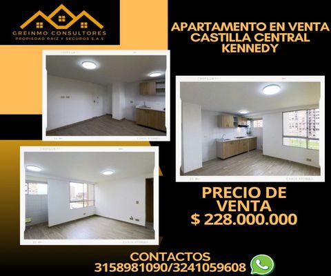 APPARTEMENT TE KOOP GELEGEN IN CONJUNTO CASTILLA, CENTRALE PLAATS KENNEDY. BOGOTA. Dit comfortabele en functionele appartement op de 5e verdieping biedt u een oppervlakte van 37M2, 2 slaapkamers (master met kast), 1 gerenoveerde badkamer, eetkamer, k...