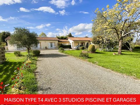 MAISON TYPE T4 AVEC 3 STUDIOS PISCINE ET GARAGES