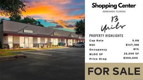 We're proud to offer the 200 Plaza, a 12-unit, 25,500 SF CBS Neighborhood Shopping Center situated within the Citrus County Submarket of the Tampa/St Petersburg MSA. Occupying an entire city block on a 3.27-acre lot zoned as General Neighborhood Comm...
