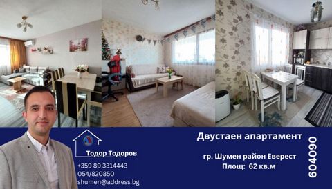 Call us now and quote this CODE: 604090 Description: ADDRESS REAL ESTATE for sale one-bedroom apartment in the area of Everest. The apartment has an area of 62 sq.m, distributed in kitchen, living room, bedroom, bathroom with toilet, two terraces. Th...