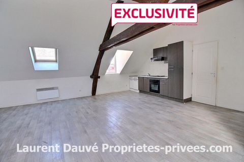 Laurent Dauvé vous présente cet appartement sur 2 niveaux comprenant au rdc une entrée individuelle, à l'étage séjour/salon kitchenette, 2 chambres, salle d'eau avec WC. Cet appartement est équipé d'un chauffage individuel électrique, de fenêtres dou...