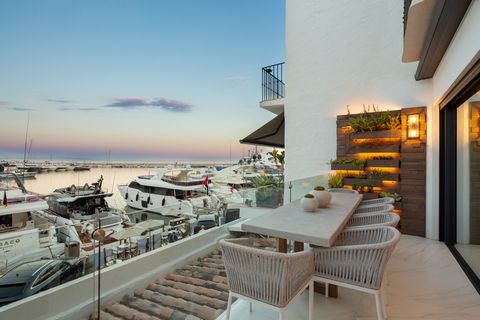 Located in Puerto Banús. Contemporary three bedroom apartment located in the famous Puerto Banus Marina, with panoramic views to the Mediterranean Sea and harbour. Experience luxurious coastal living in Puerto Banus, with endless designer stores, ava...