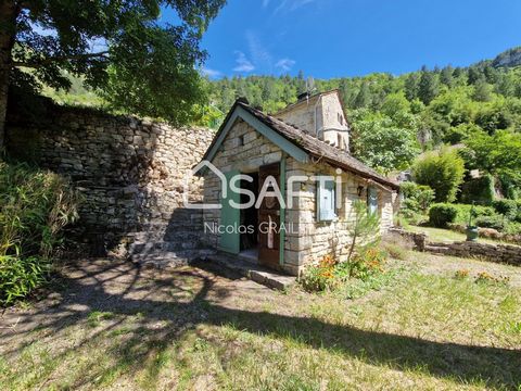 Située dans un charmant village de la commune de Sainte-Enimie (48210), cette maison offre un cadre idyllique au cœur des Gorges du Tarn, célèbres pour leur beauté naturelle et leurs innombrables sites touristiques. Bénéficiant d'une vue imprenable s...