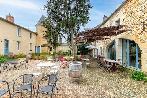 A 20 minutes de Saumur, dans le village du Puy-Notre-Dame, au sud des vignobles du Saumurois, cette propriété de caractère d'environ 380 m² propose un cadre de vie à la fois authentique et atypique. Ancienne demeure de chanoine, puis de vignerons, la...