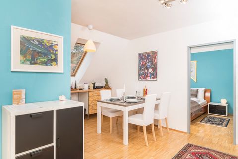 In the beautiful city of Graz this bright and modern furnished apartment awaits you. With the big double bed in the bedroom and the comfortable sofa bed in the living room this apartment offers enough space for 4 people with 54 square meters. The sho...