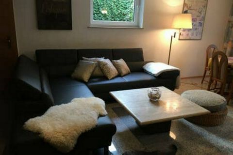 Exclusive basement Flat/Appartment, big living room with kitchen-bar, sleeping room, WC, Sauna Flat/App.total 60m² with own entrance, 15m² bedroom + 35m² salon, bathroom WC + shower, washing maschine, separate Sauna, Kitchenbar with fridge, oven, Mic...