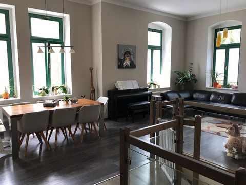 The apartment is located in a renovated villa and extends over two floors. It was originally buildt by the owner for his own use and is accordingly of high quality and equipped with great attention to detail. You enter the apartment through the hallw...