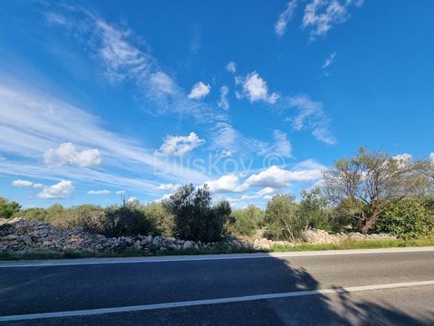 A plot of 1,521 square meters is for sale in Vodice, with direct access from the county road (former Jadranska magistrala).Correct shape. The land is located in an economic construction zone near a gas station, dental center, sports facilities, subst...