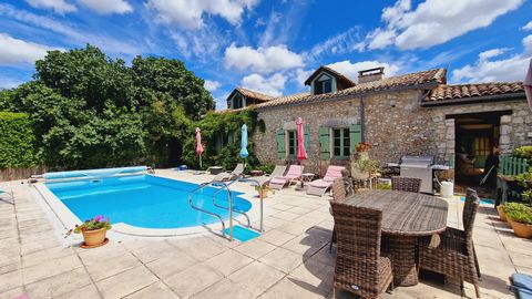 This is a charming ensemble of stone buildings, comprising of a separate 4 bedroom house, a guesthouse with three bedrooms and a guesthouse with one-bedroom, a swimming pool and established gardens. The main house offers comfortable and spacious acco...