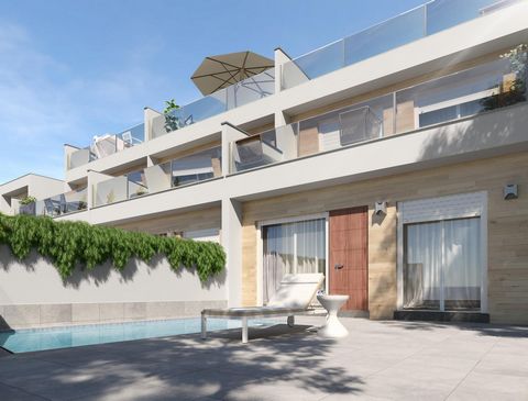 NEW BUILT SEMI-DETACHED VILLAS IN SAN PEDRO DEL PINATAR~~New development of 8 detached and semi-detached villas in San Pedro Pinatar, all with private pool, terrace, solarium and parking space within the plot.~~Each property has 3 bedrooms and 2 full...