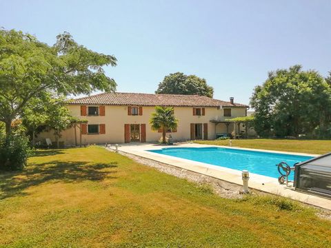 Situated just outside the historic village of Charroux, this well-presented longère offers spacious, family accommodation. On the ground floor there is a large entrance hallway, fitted kitchen with space for a breakfast table, utility room, dining ro...