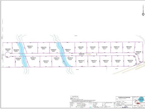 Grundstück in der Gemeinde Lac Saguay Größe von Grundstücken von +/- 40000 ft² Neubau Levasseur Sektor in der Nähe von 380 alten Route 11 vor dem Radweg des P'tit Train du Nord Möglichkeit, ein Haus von 400 Quadratmetern zu bauen und mehr, mit einem ...