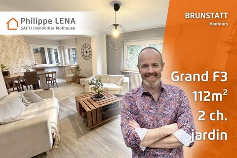 EXCLUSIVITÉ Philippe LENA - Safti immobilier : vous souhaitez acquérir un bel appartement dans ce quartier très recherché de Brunstatt ? Je vous propose alors de découvrir ce très grand F3 au RdC surélevé, de 112m² qui se situe dans une copropriété d...