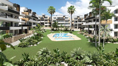 The residential is composed of 106 flats with large terraces. 104 flats with 2 bedrooms and 2 bathrooms, and 2 penthouses with 3 bedrooms and 2 bathrooms. 9 blocks divided into ground floor, ground floor, first floor and penthouses with private solar...