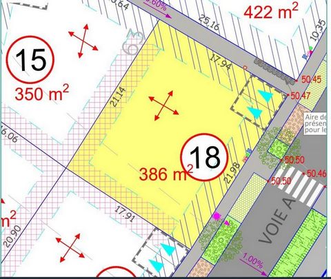 ETERVILLE. Terrain à batir de 386 m² viabilisé.