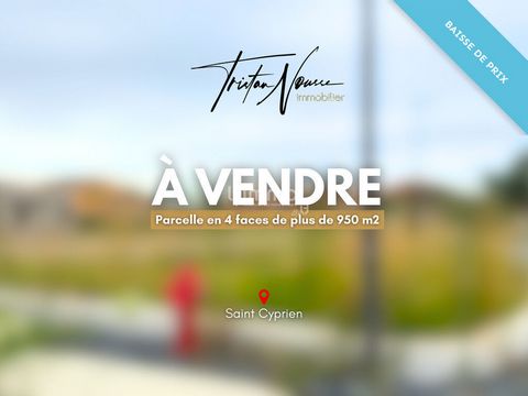 Terrain constructible d'environ 950m2 - Saint Cyprien
