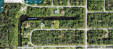 GULF ACCESS WATERFRONT LOT! NO FIXED BRIDGES TO MYAKKA RIVER and only one bridge approximately 24 ft high to Gulf of Mexico the El Jobean bridge on 776. This lot is partially cleared already and has big pile of dirt fill on the property that is thous...