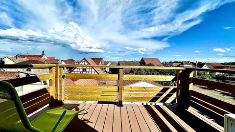 À vendre – Charmant duplex 3 pièces de 55 m² rénové, terrasse avec vue imprenable à Ebersheim