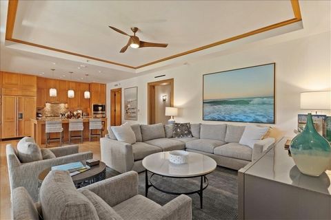 Welcome to Montage Residences Kapalua Bay. Residence 5104 is a private, truly one of a kind ground floor offering direct access to lush lawn and yard space with tropical gardens. Ideally located just steps from Kapalua Bay, the Montage Spa, fitness c...