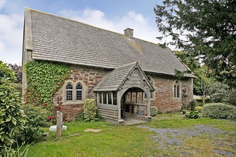 A truly unique and historical Grade II listed 900 year old, fortified Romanesque church, situated in a tiny hamlet in the beautiful Wye Valley. The accommodation in brief includes a glazed 17th Century porch, reception hall, Shower Room, Dining Room,...