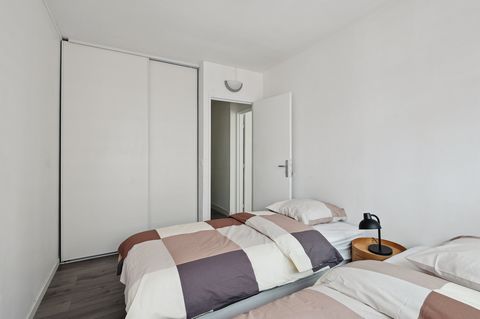 This spacious and stylish flat is located in Colombes, a commune in the northwestern suburbs of Paris, France. The flat features a furnished balcony with stunning views of the city, desks in the bedrooms and private underground parking. All areas are...