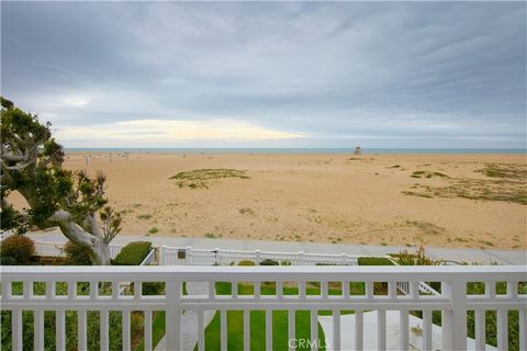 The charm of Cape Cod meets the allure of Newport Beach at this elegant oceanfront residence on the Balboa Peninsula. Step onto the sand from your spacious front patio, and enjoy panoramic ocean, beach and sunset views from the primary suite's balcon...