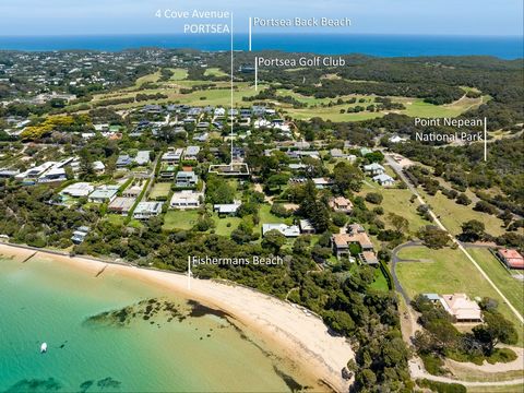 Beachside Residence in Gated Cul De Sac Atop the Portsea Cliff and situated within a private gated cul-de-sac, this north facing single level beachside residence offers a rare opportunity to renovate or rebuild on a generous allotment of 980m2 approx...