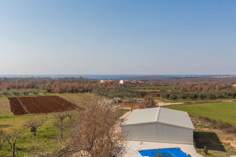 In a quiet place only 6 km from the center of Poreč and 3 km from the sea, there is this beautiful newly built modern semi-detached villa with a pool and a panoramic view of the sea from the ground floor.The house consists of two units. apartment hou...
