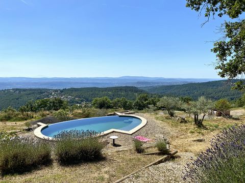 Property of approximately 6 hectares, located in an exceptional and unique location. Comprising 1 main residence with infinity pool, extraordinary panoramic view of the South Ardèche sector as well as a building to renovate and annexes. Details: Main...