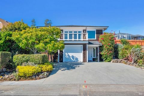 Come see this amazing property, featuring 2 homes on one lot, with spectacular views of the Golden Gate Bridge, Angel Island and the Bay. The lower home is two bedrooms, and two baths with a large storage area, laundry room washer/dryer included, and...