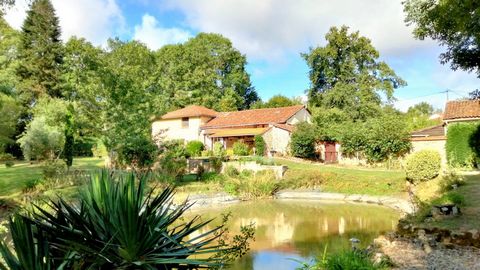 Restored Rustic stone house with views, set in a calm privileged location with magnificent mature aquatic gardens with pond and stream and a further cosy private cottage to develop in the grounds of nearly 5000 m². On the ground floor the flexible la...