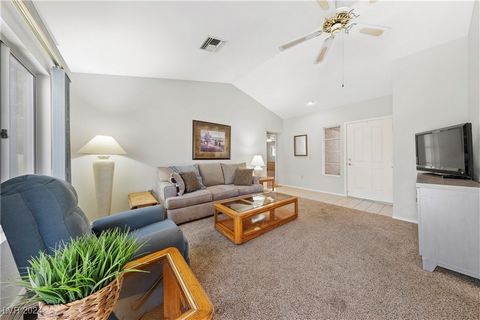 Summerlin 55+ Community ~ Extra Large Bedroom ~ Stainless Steel Appliances ~ Covered Patio ~ Private Back Wall. Insist On Enjoying Life ~ Enjoy All the Sun City Summerlin Amenities: 4 Community Centers, 3 Golf Courses, 5 Swimming Pools (3 Outdoor and...