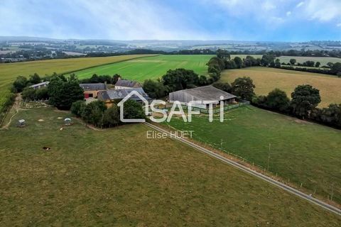 Au coeur de ses 10 ha, cette fermette est composée de plusieurs bâtiment d'exploitation. Une grange en pierre d'environ 95m2 avec une étable attenante de 8m X 30m + hangar accolé. Dans la continuité, vous trouverez une salle rénovée avec un poele à b...