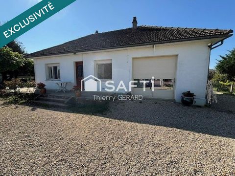 Pavillon pleins pieds de 90m2 hab. sur 1150m2 de terrain clos. A 1h30 de Paris