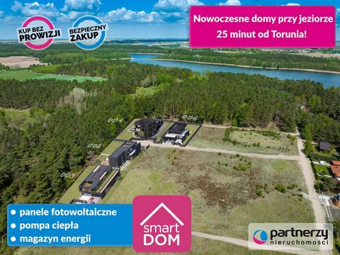 Modern villa in the vicinity of the lake and forest. An ideal proposition for people who value peace, quiet and direct contact with nature. Location: The investment is located right next to Lake Kamionkowskie in Kamionki Małe, 17.4 km north-east of T...