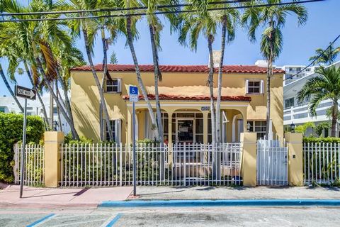 Unique opportunity for investors. Located in a quiet residential community in premier Miami Beach this corner lot, free-standing property is zoned for multifamily with an assisted living facility tenant (NNN) in place with 4+ years remaining on lease...