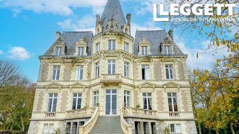 A25788MNL49 - This beautiful 19th century Anjou castle is set in lush green countryside, under 20 minutes from Angers city centre. A leafy driveway leads through the 4 hectares of parkland to this elegant home. Tall windows let the light flood in and...