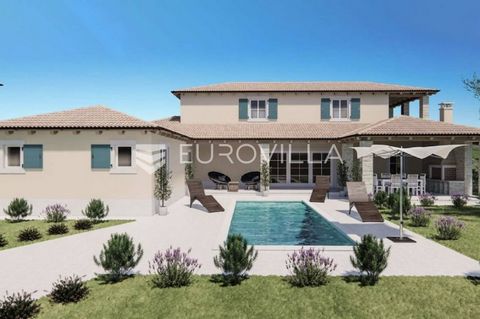 In the vicinity of Kanfanar, in a quiet environment, an autochthonous villa is for sale, which forms part of a closed complex that will contain nine villas with a swimming pool. A detached villa with a total net area of 213 m2 is located on a plot of...