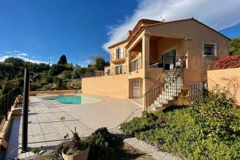 Sole Agent: In a dominant position and facing south. Quiet in a private cul-de-sac. Superb recently built villa set on 1800m2 of land with swimming pool and garage. On one level, entrance, large living room with fitted kitchen, laundry room, bedroom,...