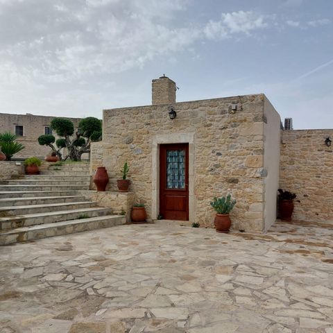 Etia, Sitia, East Crete: Very large traditional stone house just 10km from the sea. The stone house is located on a plot of 400m2 with fantastic landscape. The house is 115m2 consisting of an open plan kitchen - sitting area, an arch way to the livin...