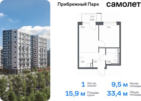 Продается 1-комн. квартира. Квартира расположена на 10 этаже 12 этажного монолитного дома (Корпус 7.1, Секция 2) в ЖК «Прибрежный Парк» от группы «Самолет». Жилой комплекс «Прибрежный Парк» находится на побережье реки Пахры. До станции метро «Варшавс...