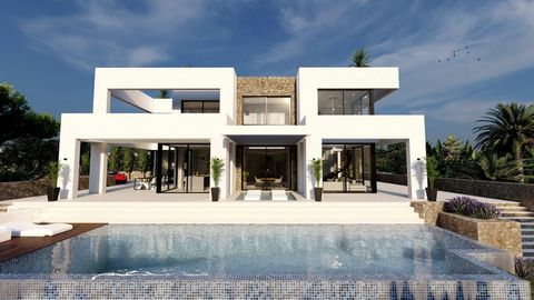 NEU GEBAUTE VILLA IN BENNISA Luxuriöse NeubauVilla zum Verkauf in Benissa Costa Blanca LuxusVilla in Benissa moderne Architektur mit InfinityPool von 13x45m Diese Villa ist auf einem großen flachen Grundstück mit Meerblick gebaut Es hat 4 Schlafzimme...